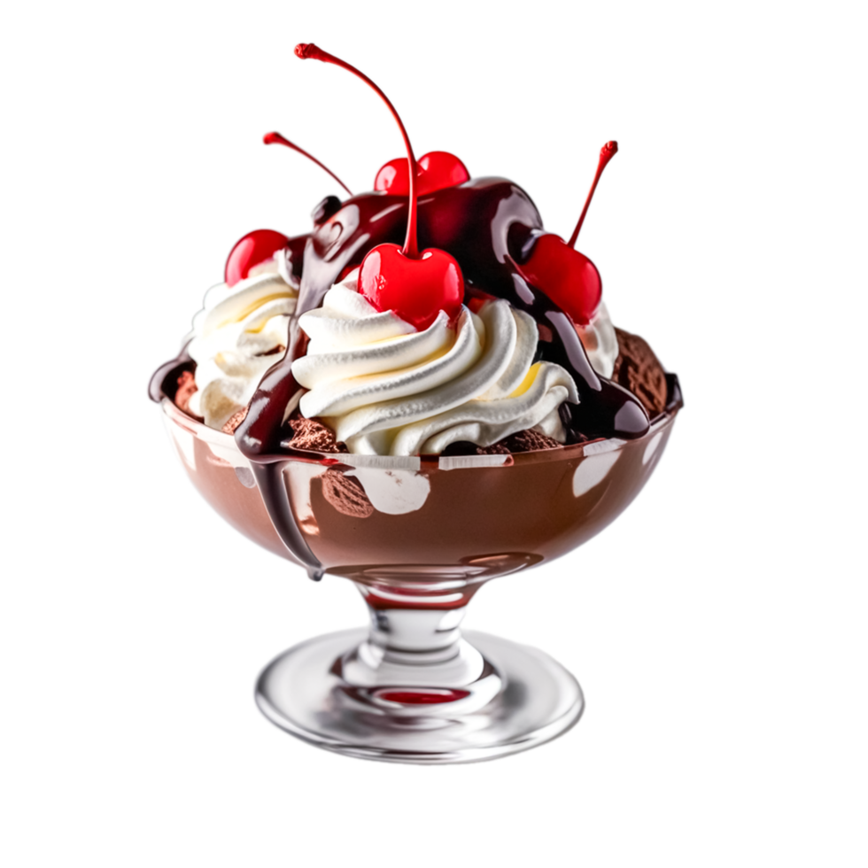 Ice Cream sundae chocolate png