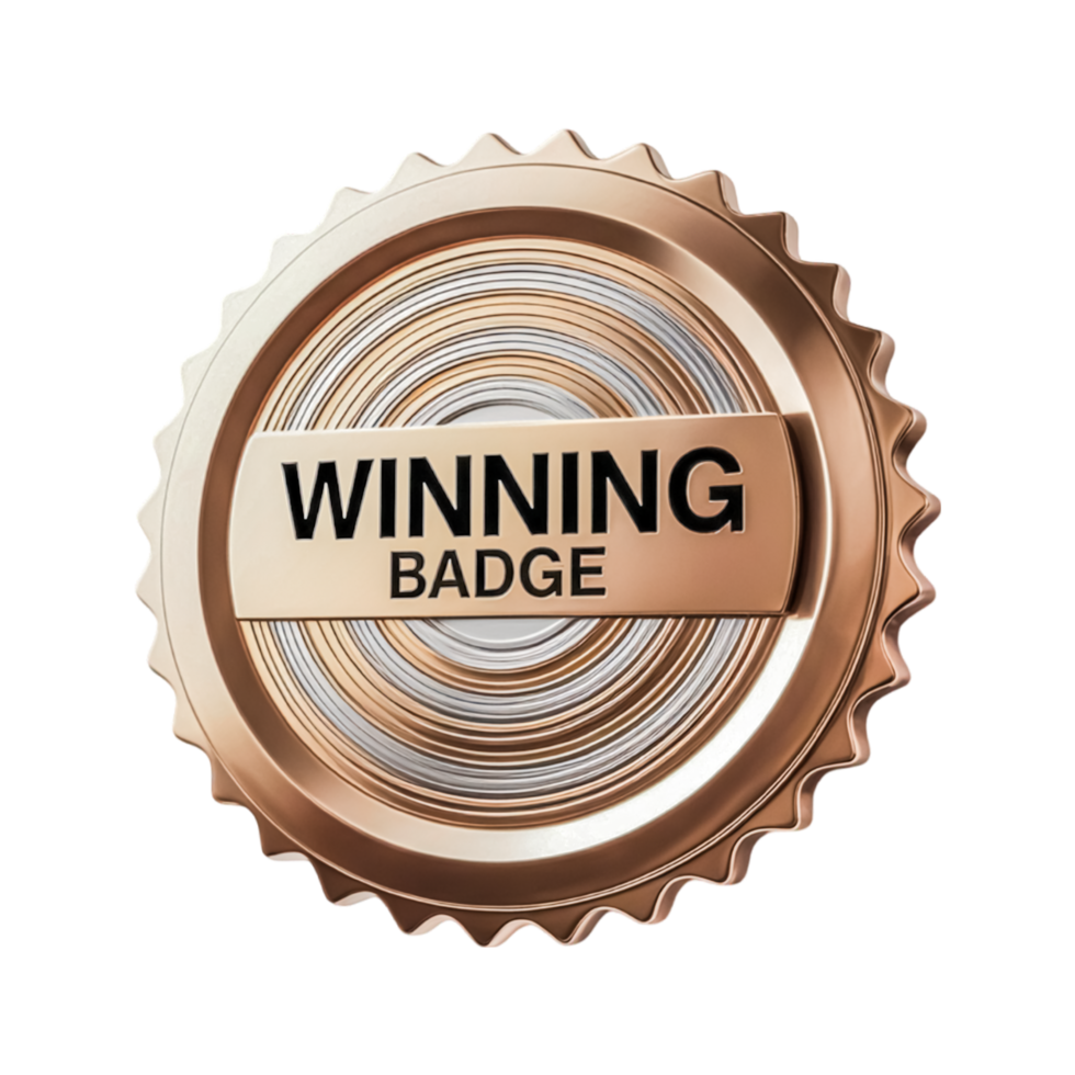 3d winning badge png