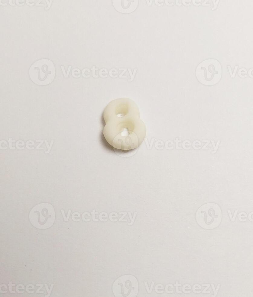 miniature cute handmade clay isolated sculpture number white photo