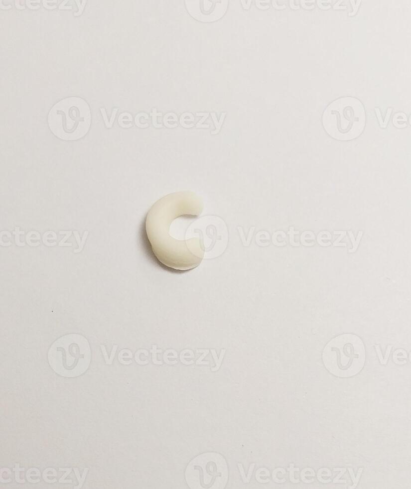 C miniature cute handmade clay isolated sculpture english alphabet white photo