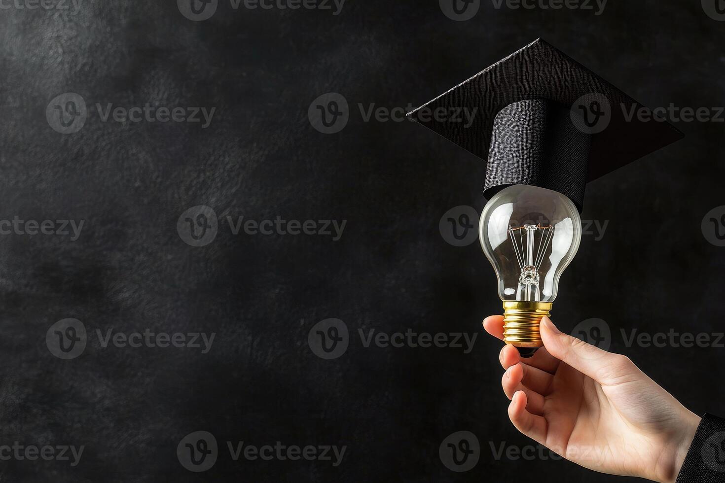 Graduation Cap Light Bulb Idea Education Success photo