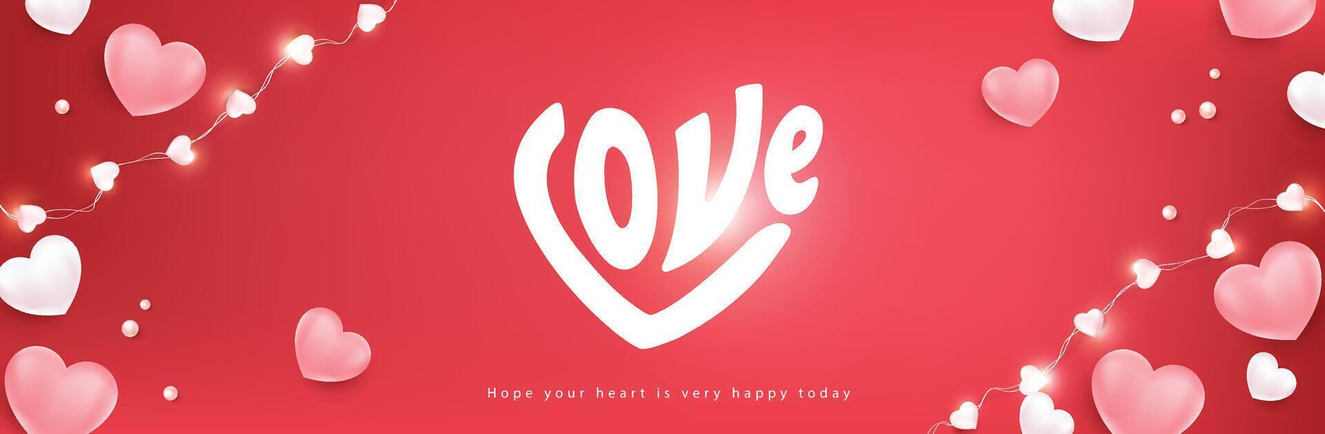 Calligraphy in heart shape love ,Valentine's day Mother's or Women's Day greeting card, banner or poster template. vector