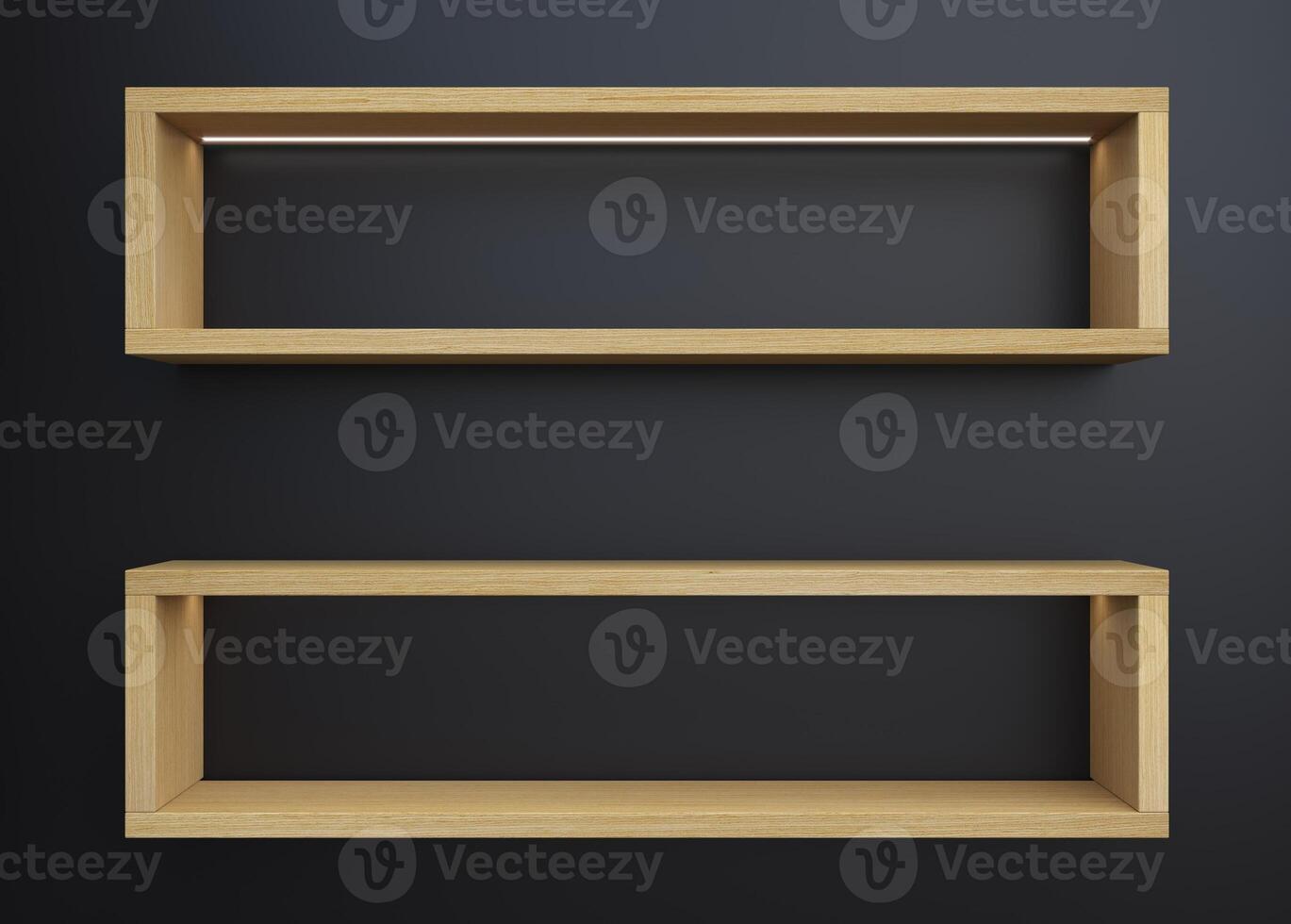Wall background of furniture showcase shelves photo