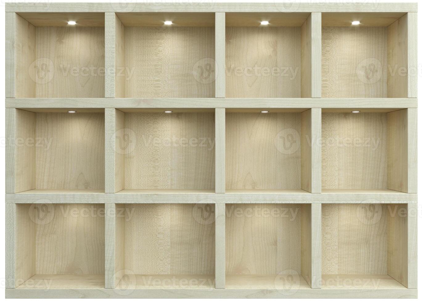 Wall background of furniture showcase shelves photo