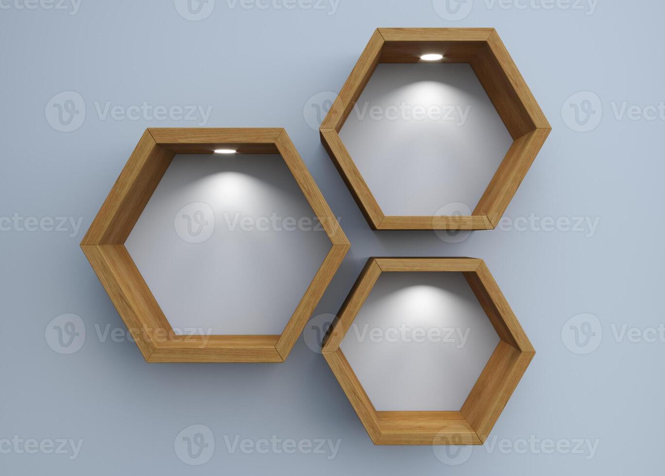 Wall background of furniture showcase shelves photo
