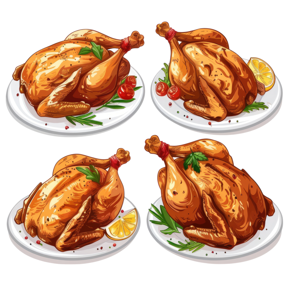Roasted chicken transparent background png
