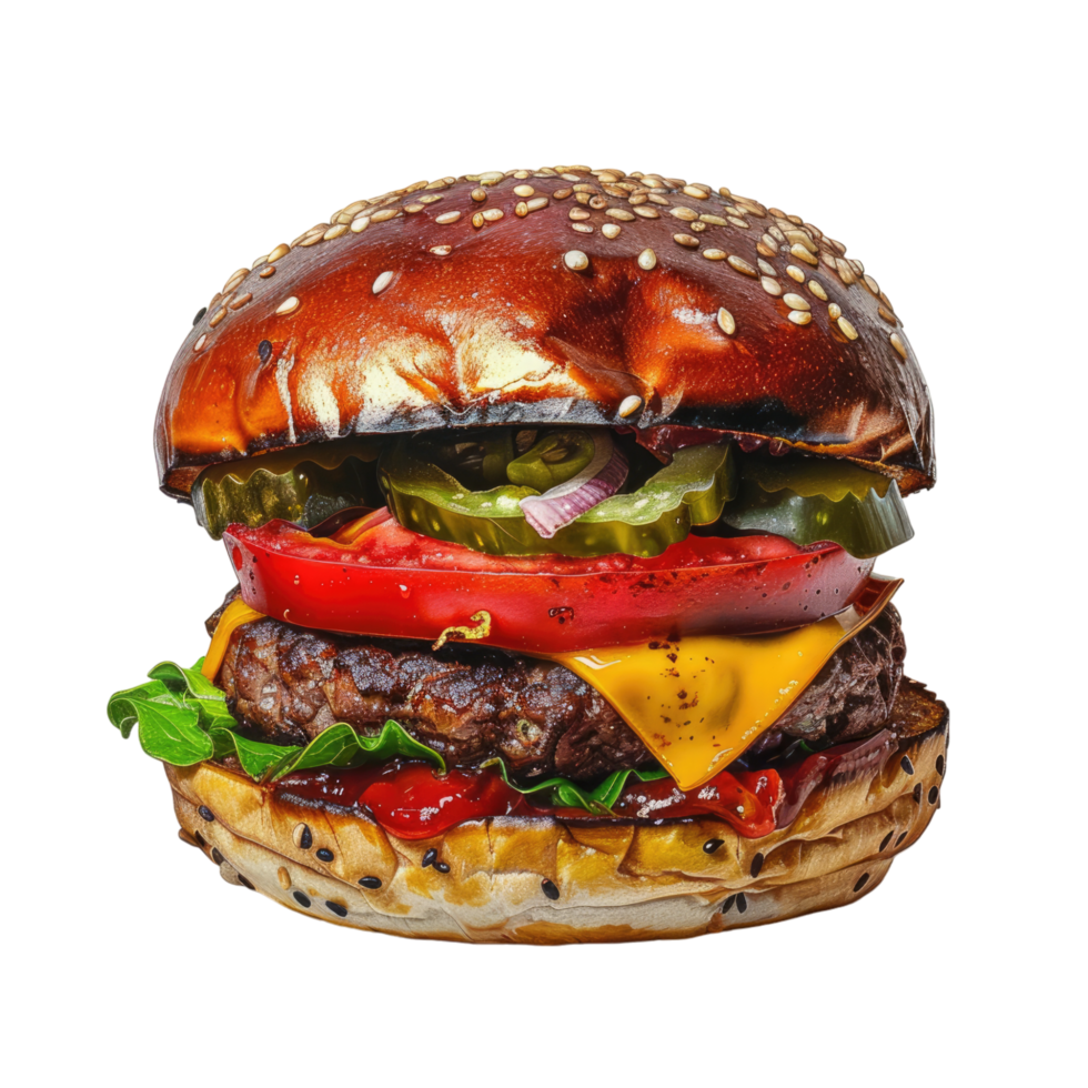 Veggie burger transparent background png