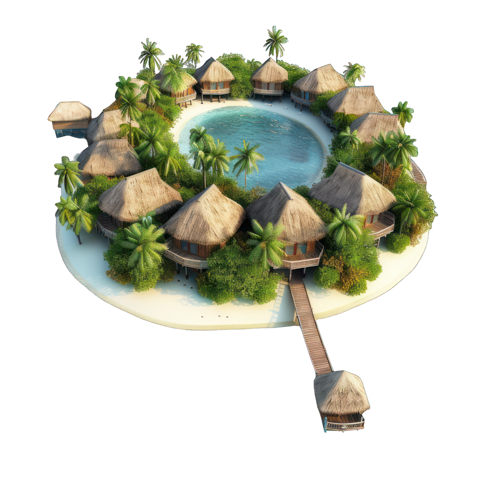 Beautiful house at beach transparent background png