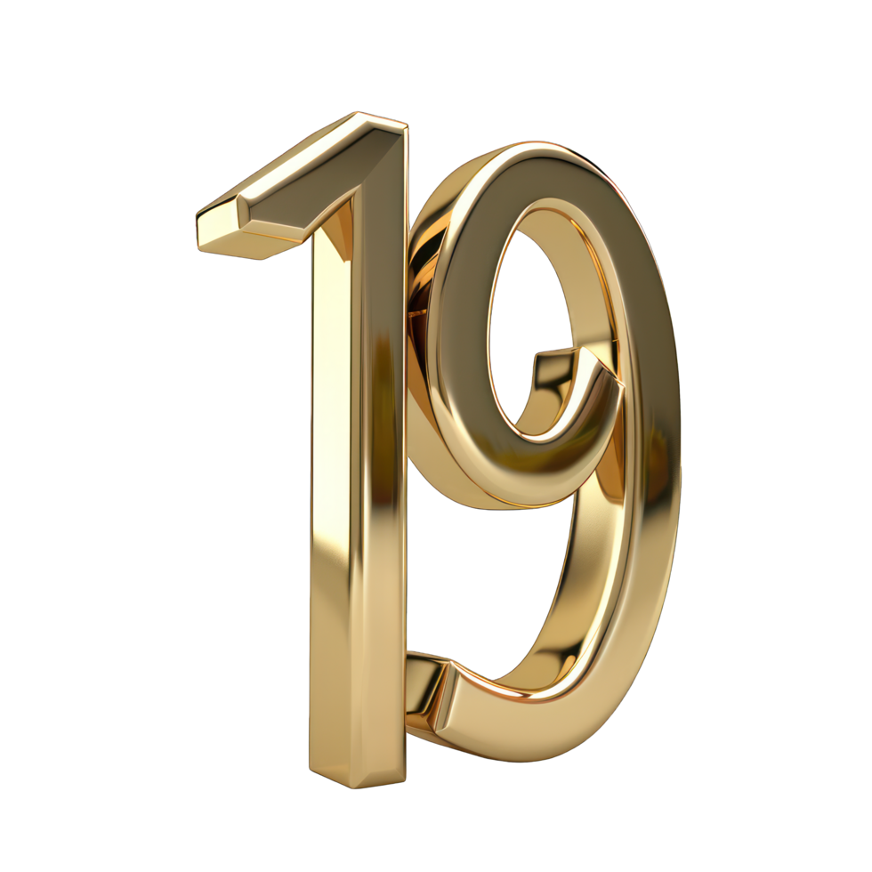 Foil helium balloon number 19 no background png