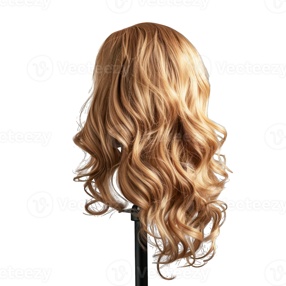 woman blonde hair wig transparent background png
