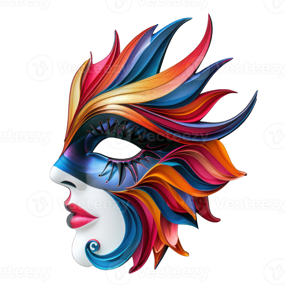 colorful mask for woman transparent background png