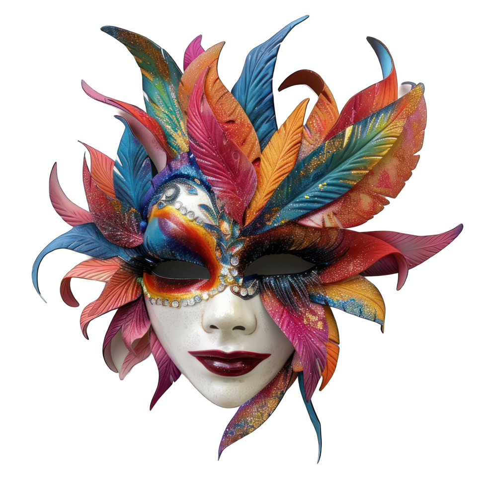 colorful mask for woman transparent background png