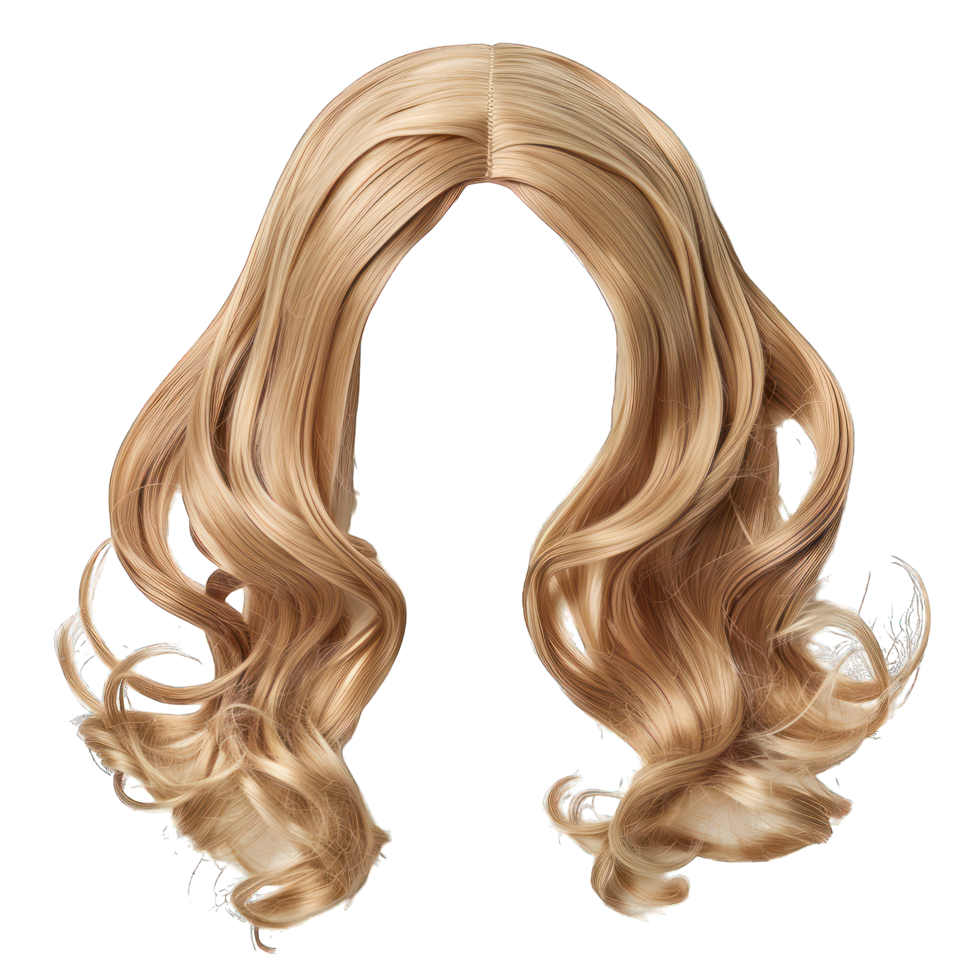 woman blonde hair wig transparent background png