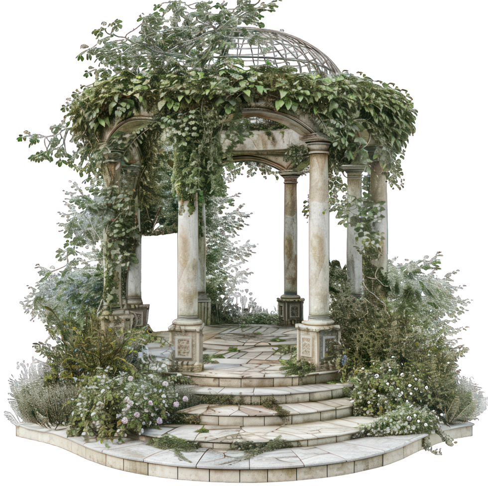 old brick structure covered in grass transparent background png