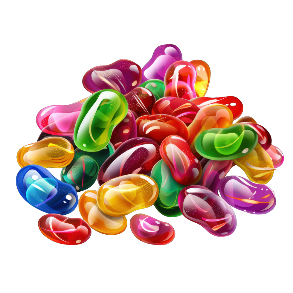 Pile of colorful candies transparent background png