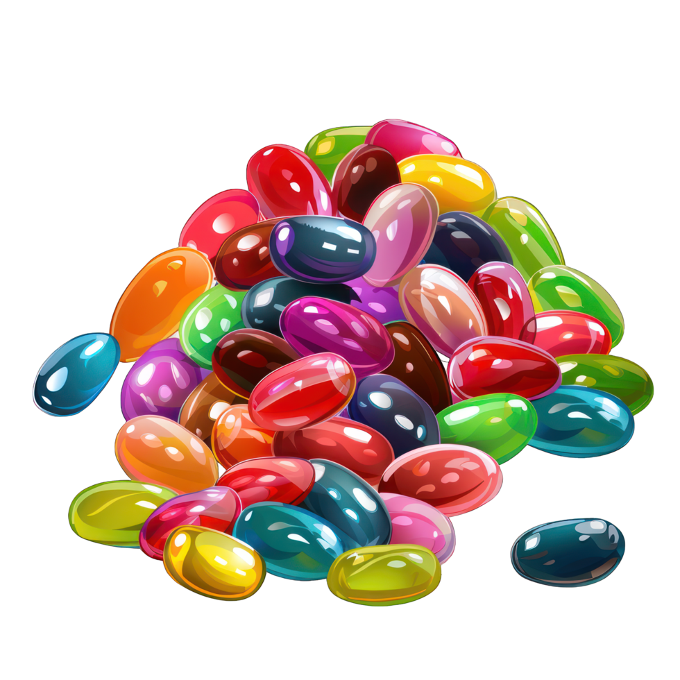 Pile of colorful candies transparent background png