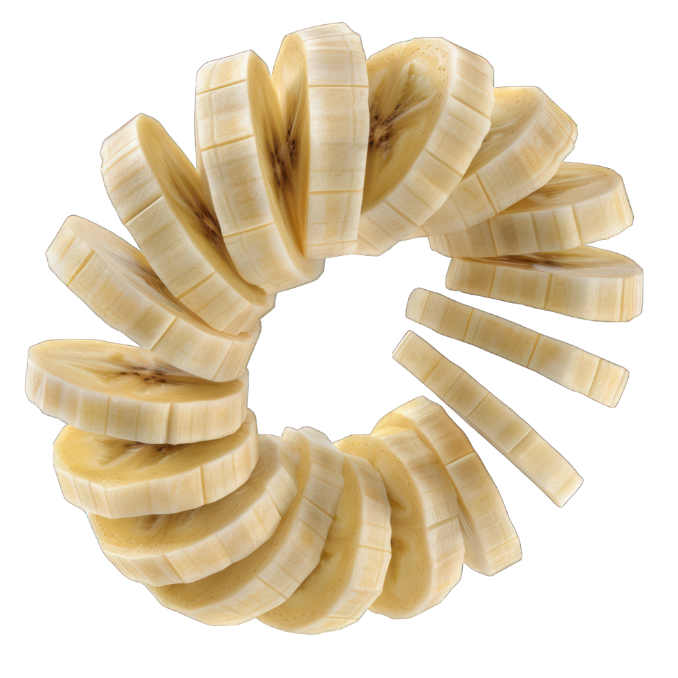 banana slices transparent background png