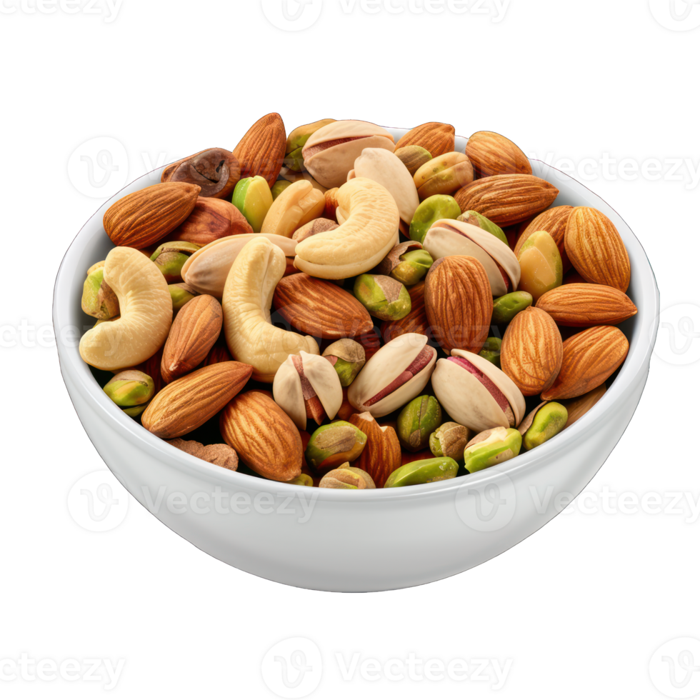 dry fruits in a bowl transparent background png