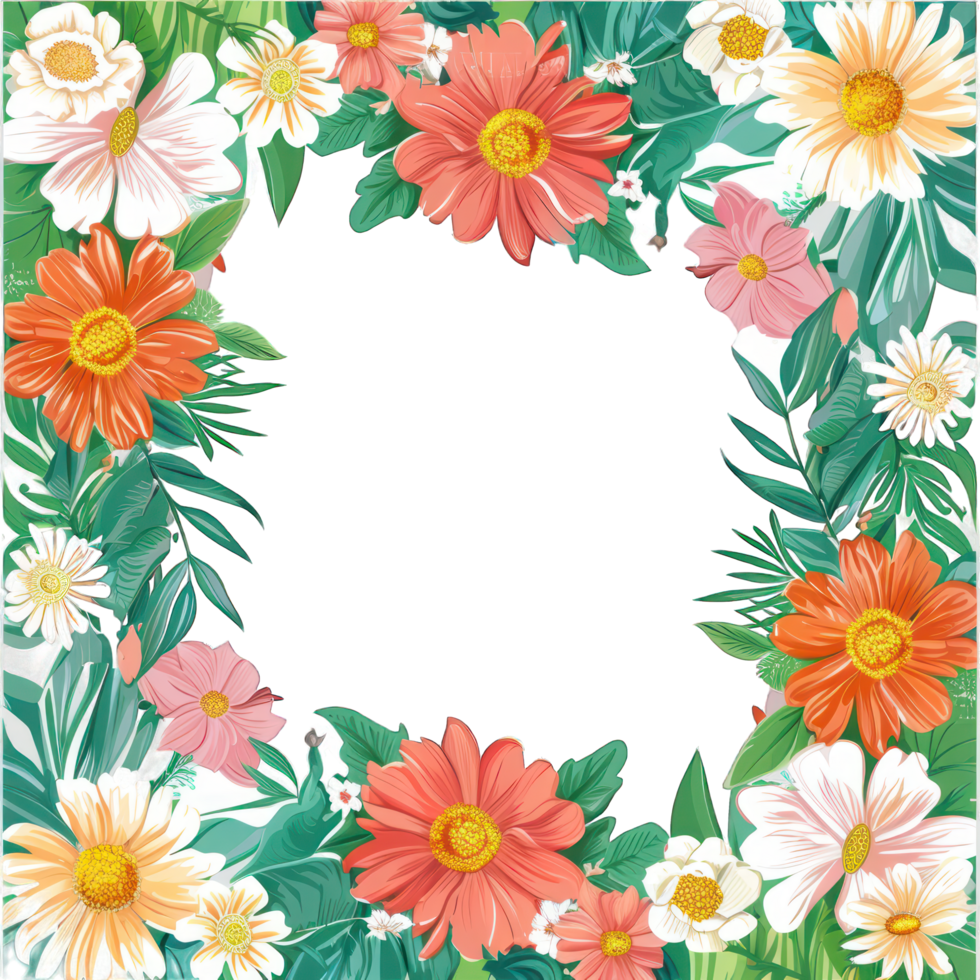 floral border transparent background png