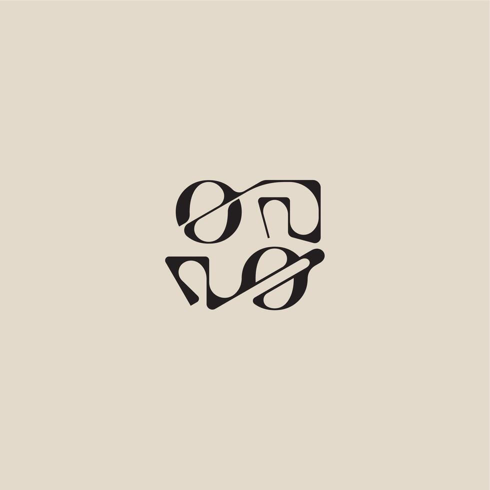 elegant initial logo bold style and luxury concept OO curved typography monogram letter vector