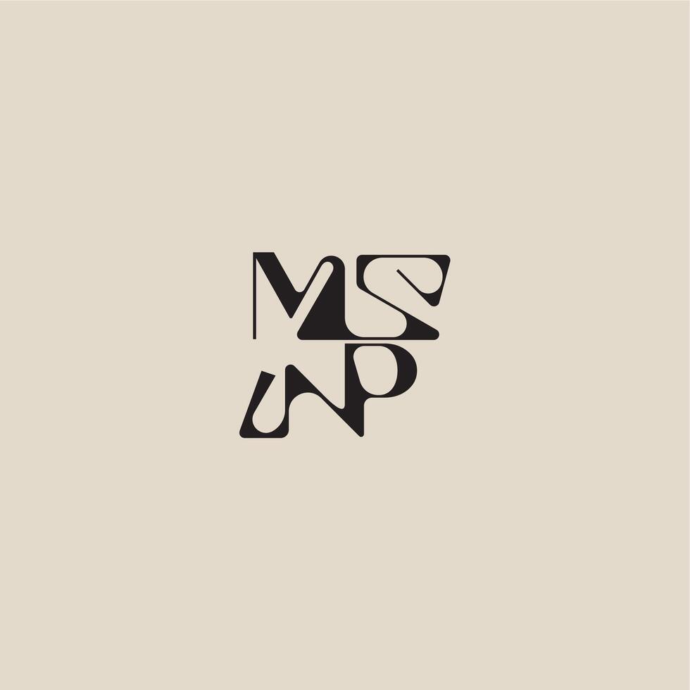elegant initial logo bold style and luxury concept MP curved typography monogram letter vector