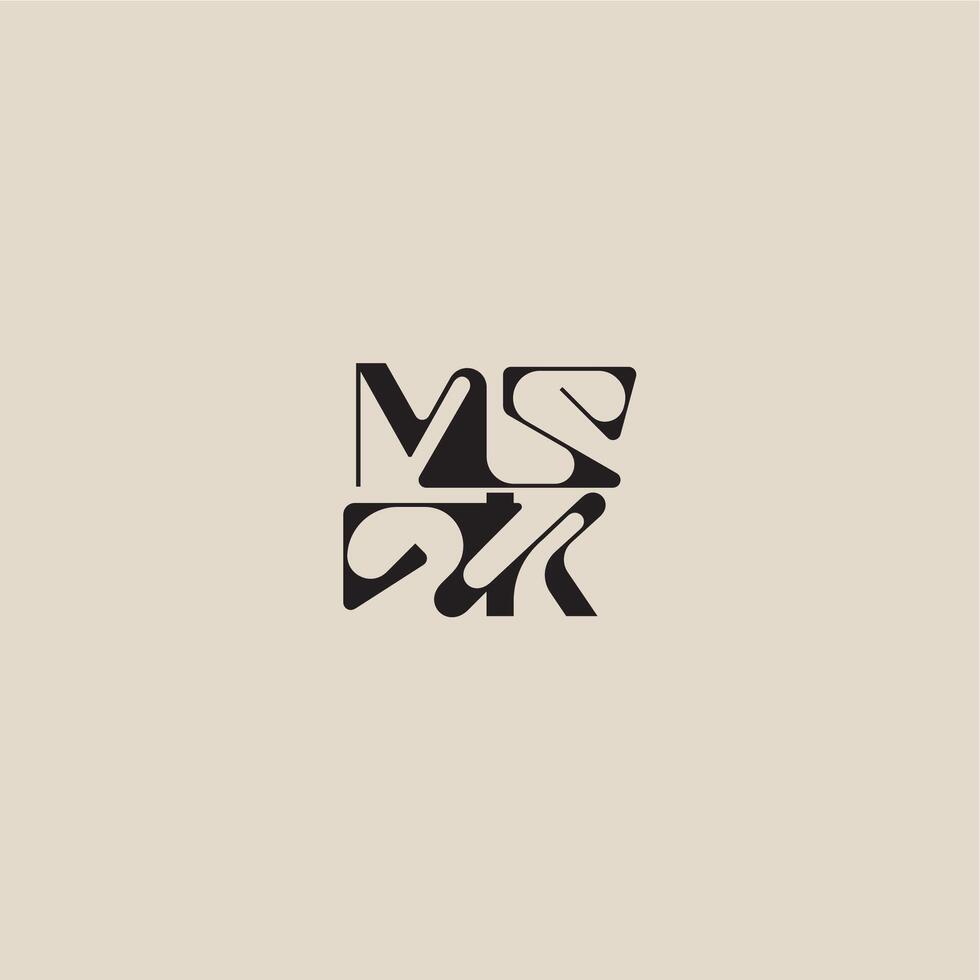 elegant initial logo bold style and luxury concept MK curved typography monogram letter vector