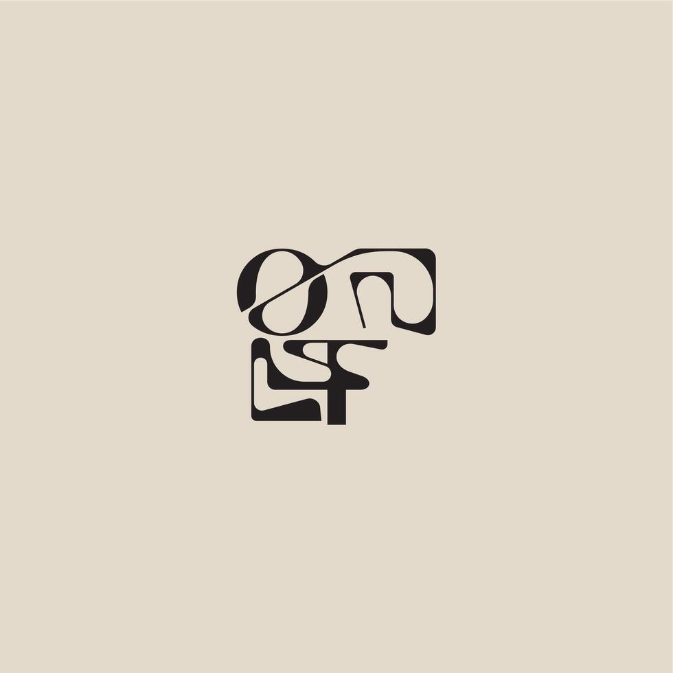 elegant initial logo bold style and luxury concept OF curved typography monogram letter vector