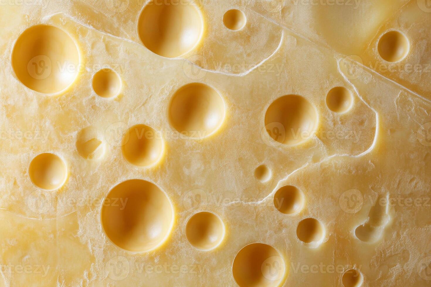 Close-Up Texture of Swiss Cheese With Holes photo