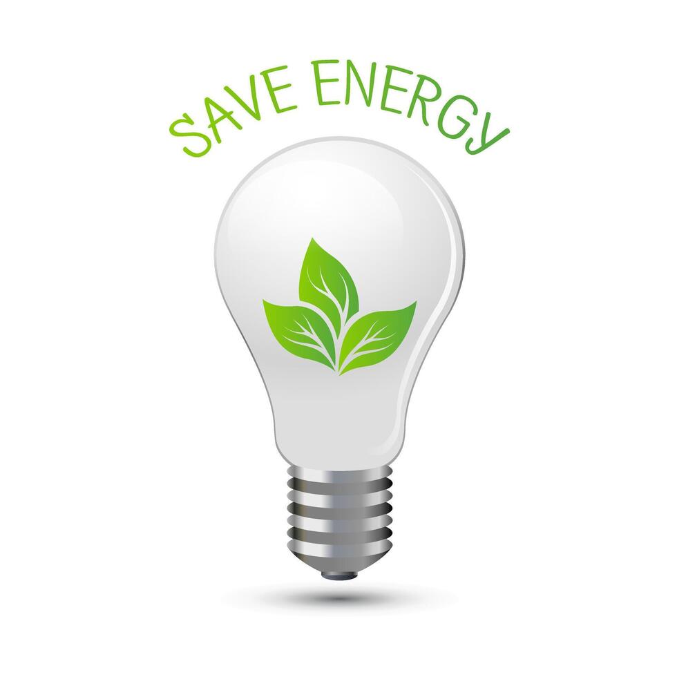 Save energy bulb illustration design on isolated background vector