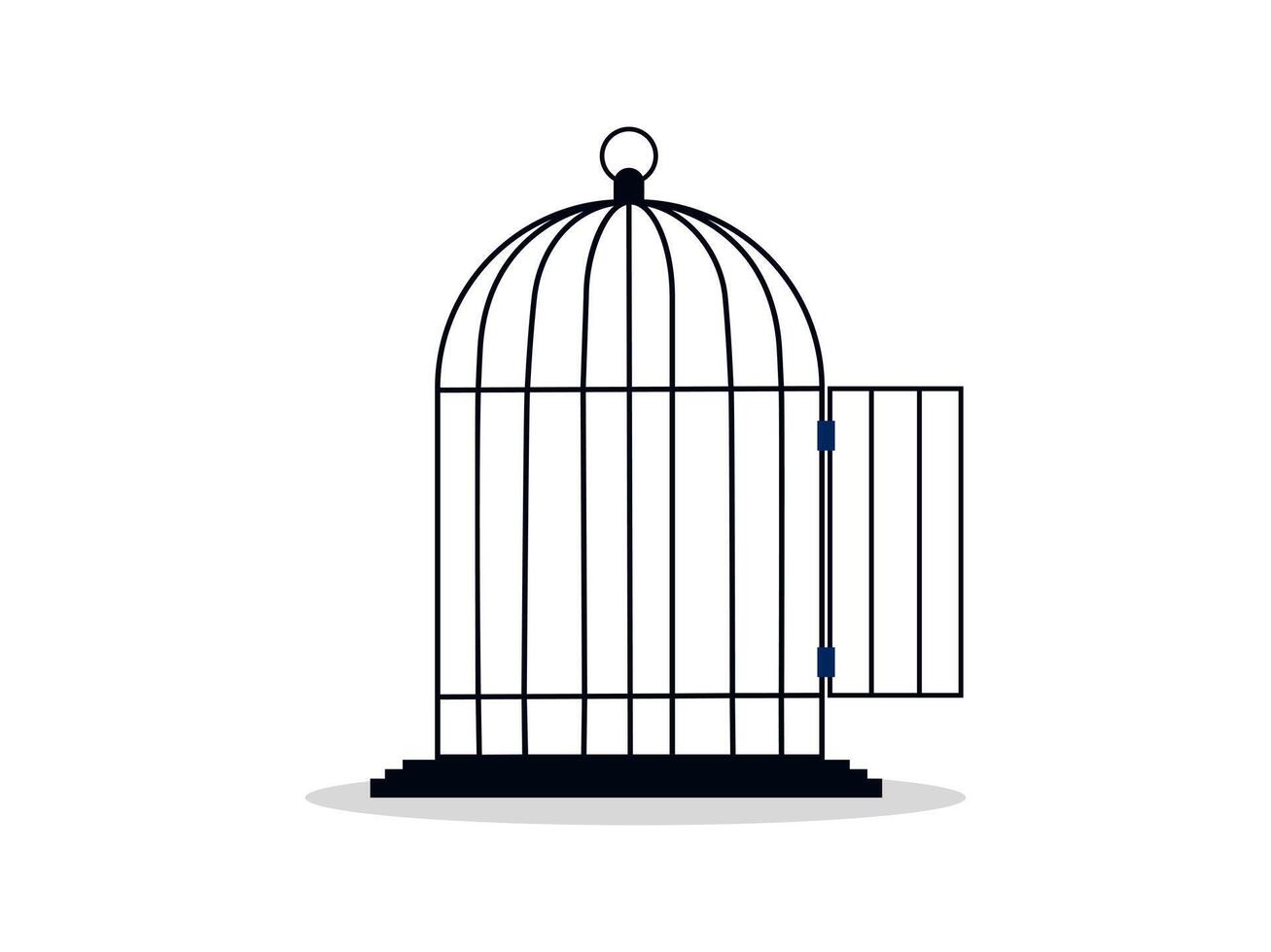 bird cage isolated on white background vector