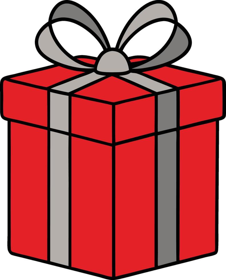 Cheerful Gift Box Cartoon A Fun Illustration for Your Gift Wrapping and Event Graphics vector