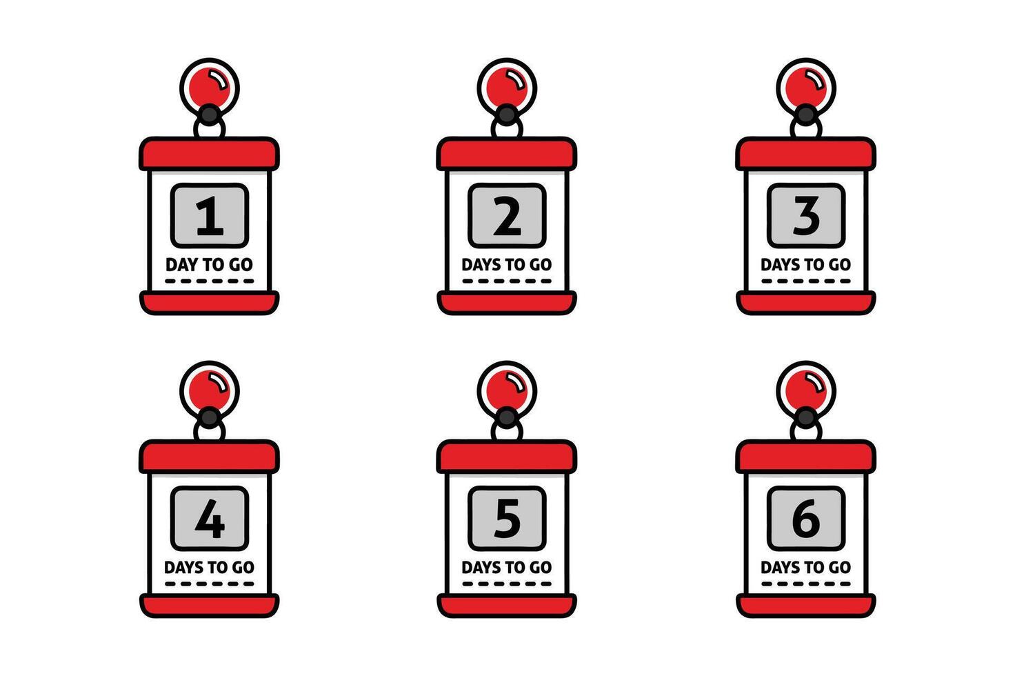 Creative Countdown Timer Icons Perfect for Apps, Websites, and Marketing Campaigns vector