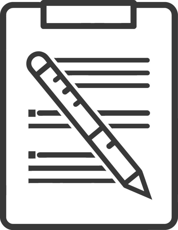 Clipboard with pen icon illustration vector