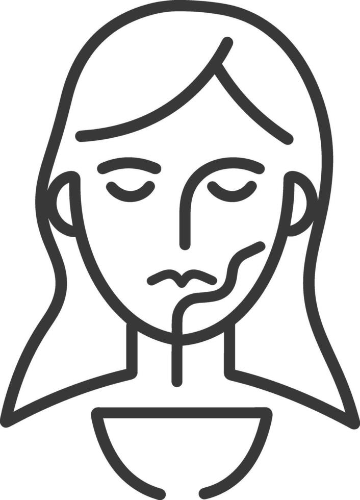 A woman with a cup of tea in her hand vector