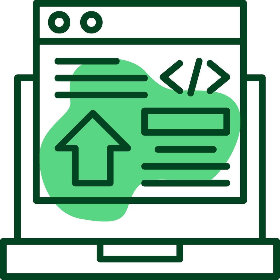 Frontend Development Outline Style Icon vector
