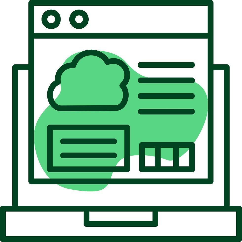 Cloud Coding Outline Style Icon vector