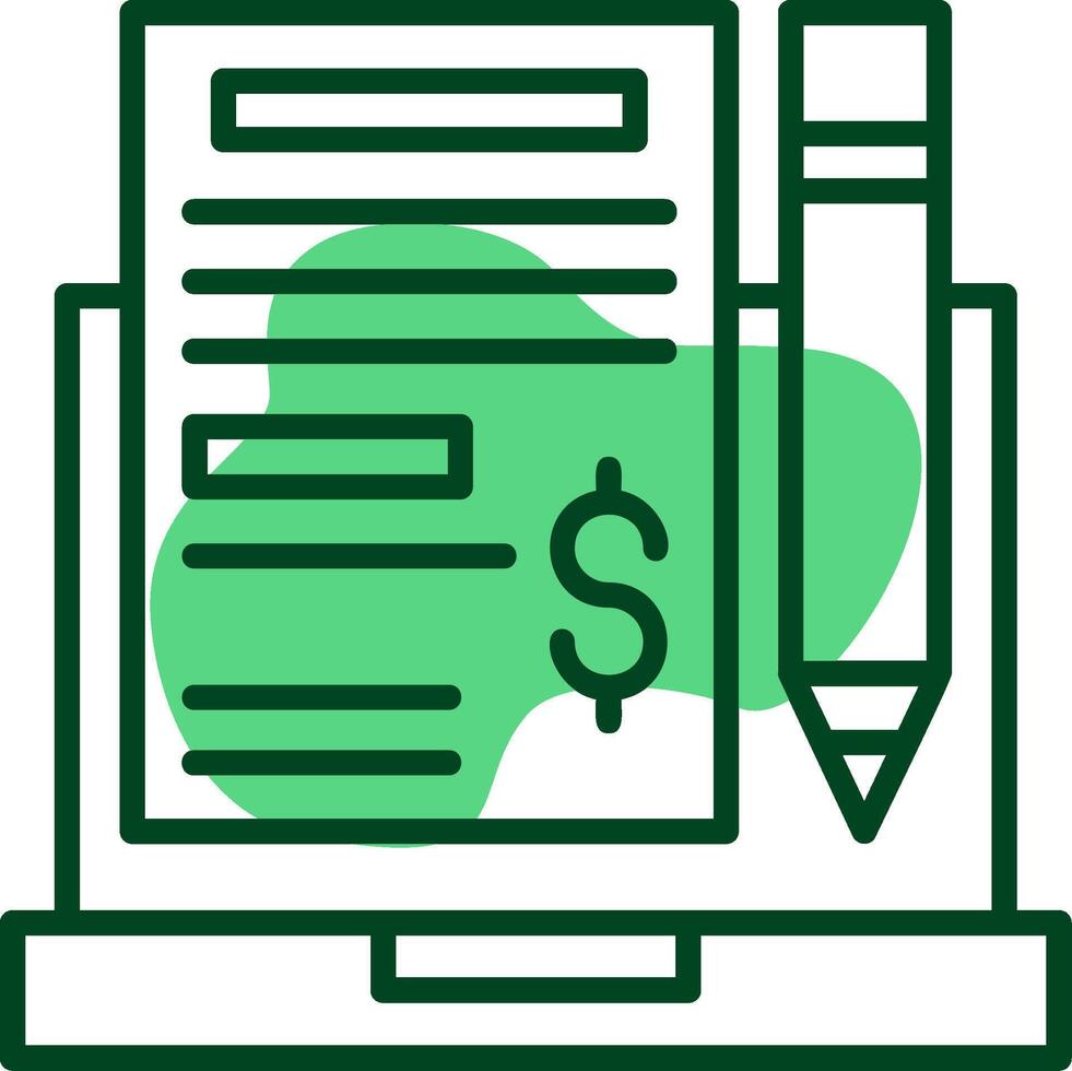 Project Budget Outline Style Icon vector