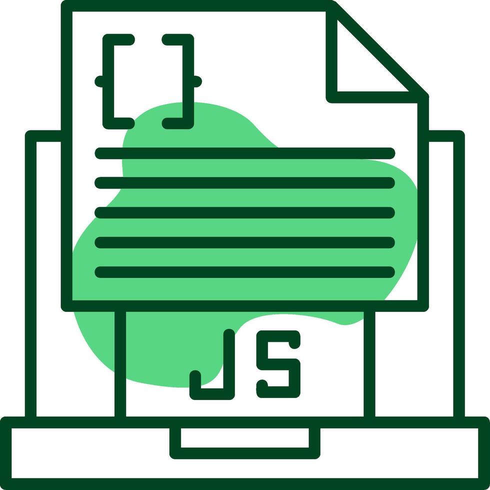 Javascript File Outline Style Icon vector