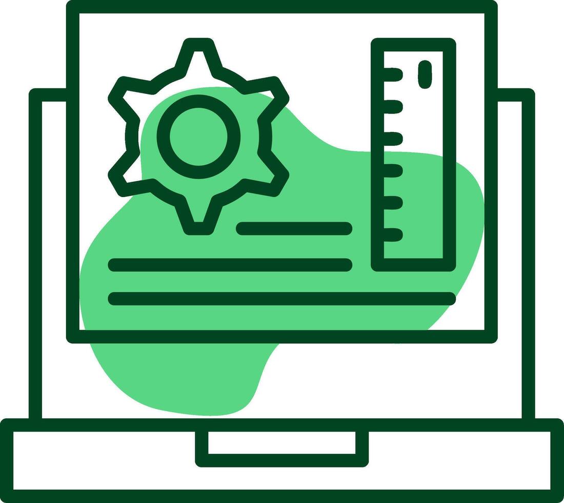 App Development Outline Style Icon vector