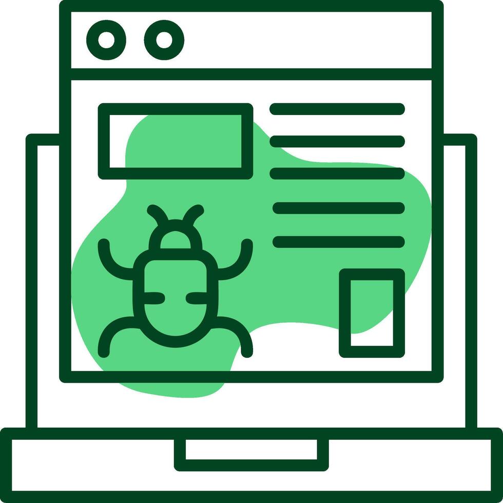 Website Bug Outline Style Icon vector
