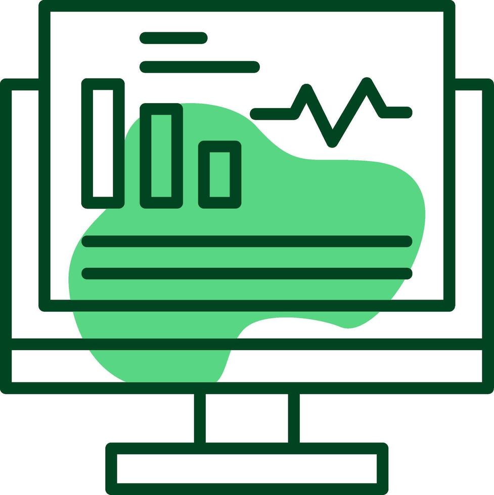 Monitor Outline Style Icon vector