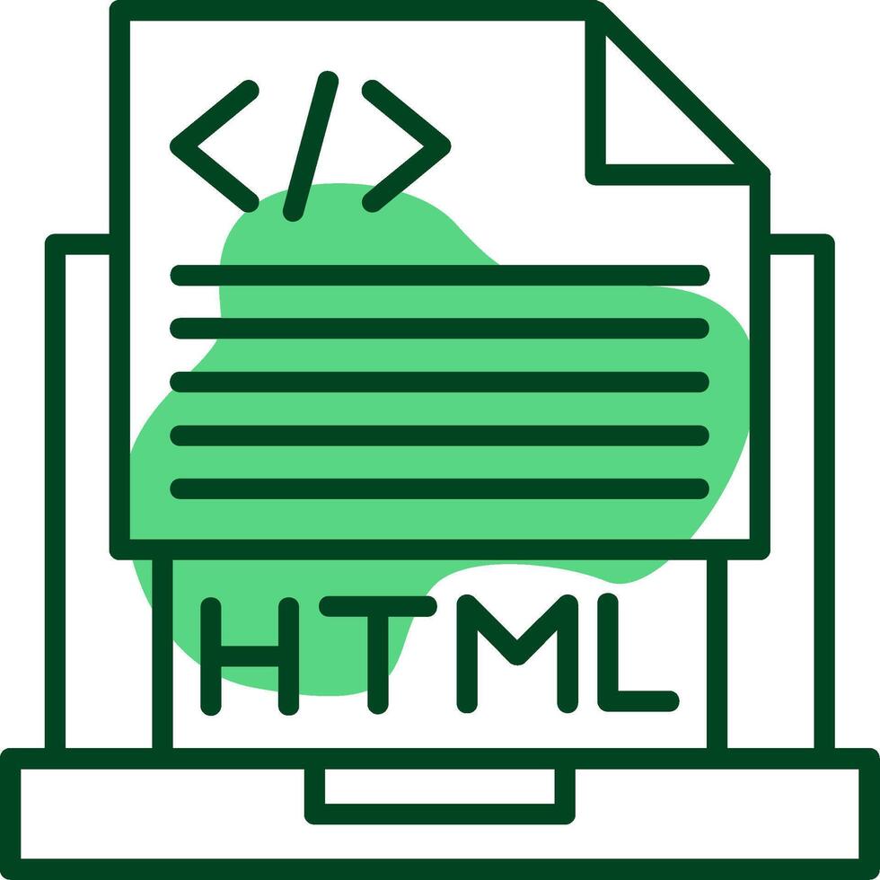 Html File Outline Style Icon vector