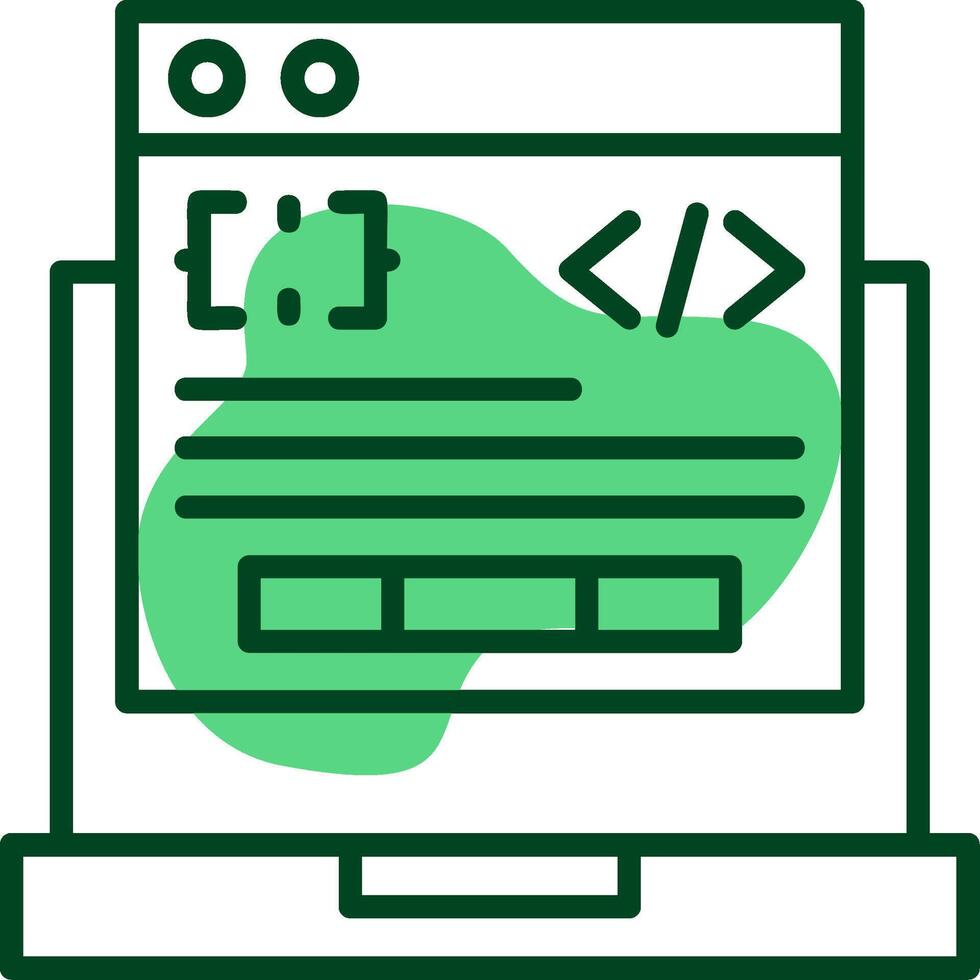 Code Processor Outline Style Icon vector