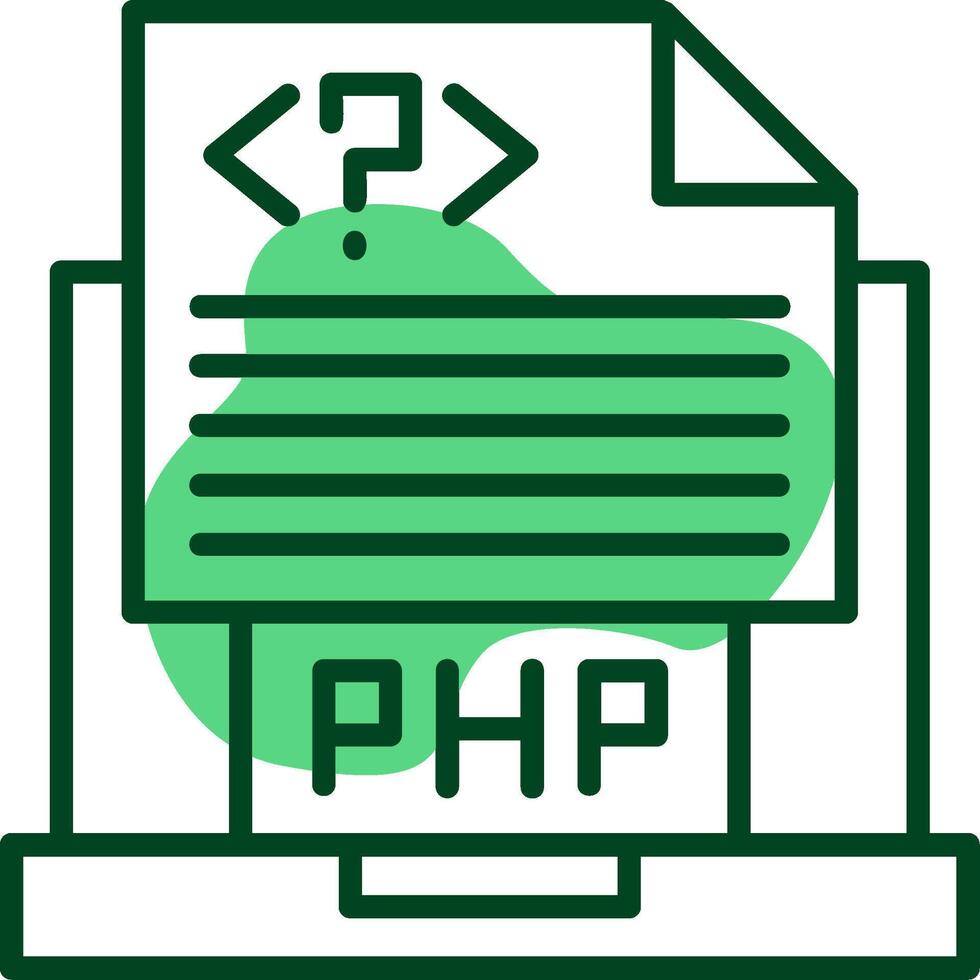 Php File Outline Style Icon vector