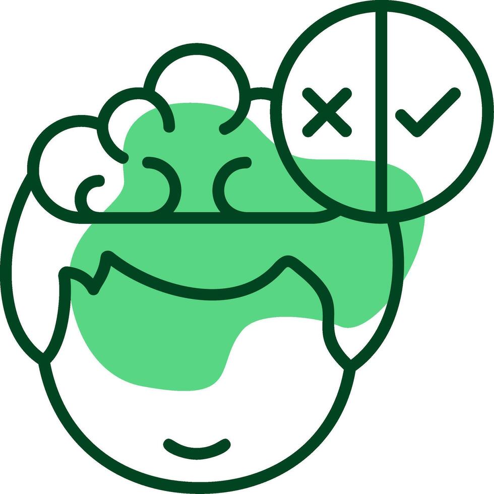 Decision Outline Style Icon vector