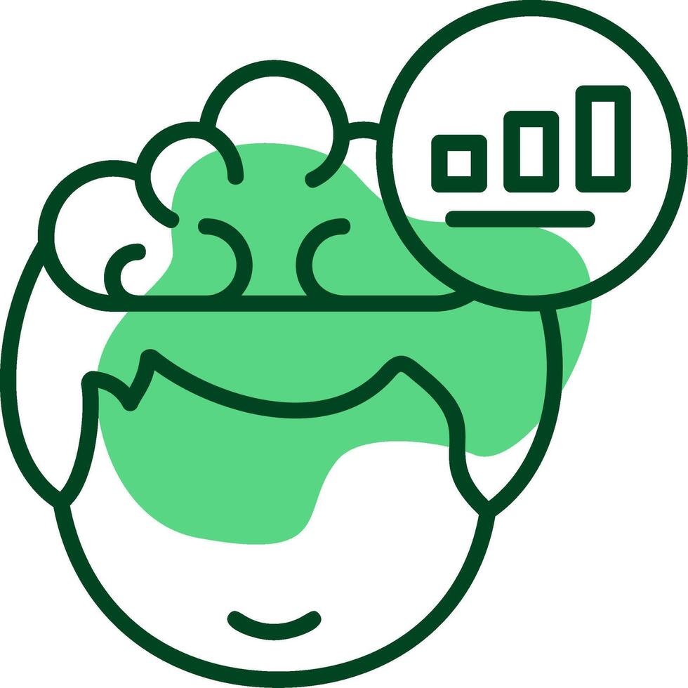 Goal Outline Style Icon vector