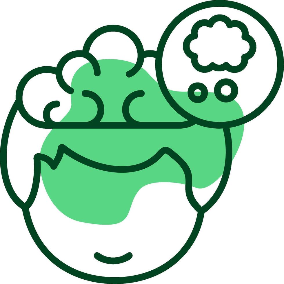 Thought Outline Style Icon vector