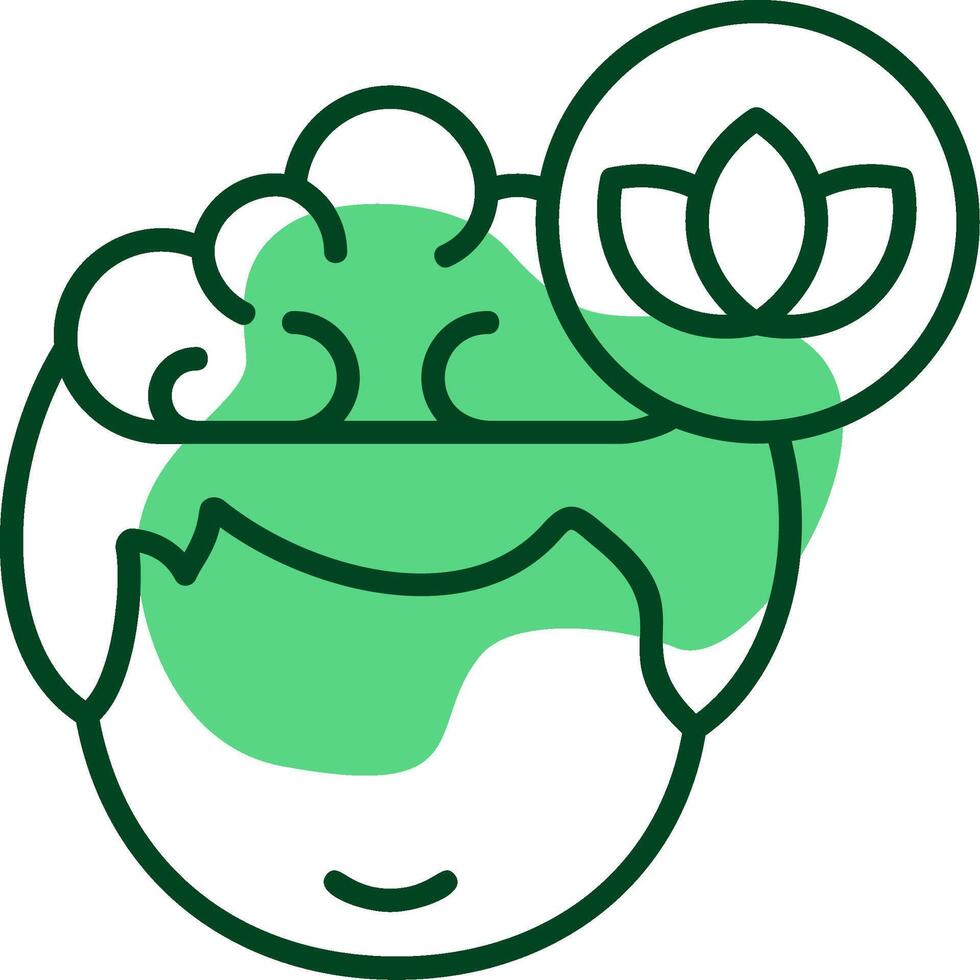 Lotus Outline Style Icon vector