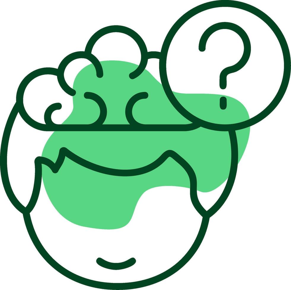 Question Outline Style Icon vector