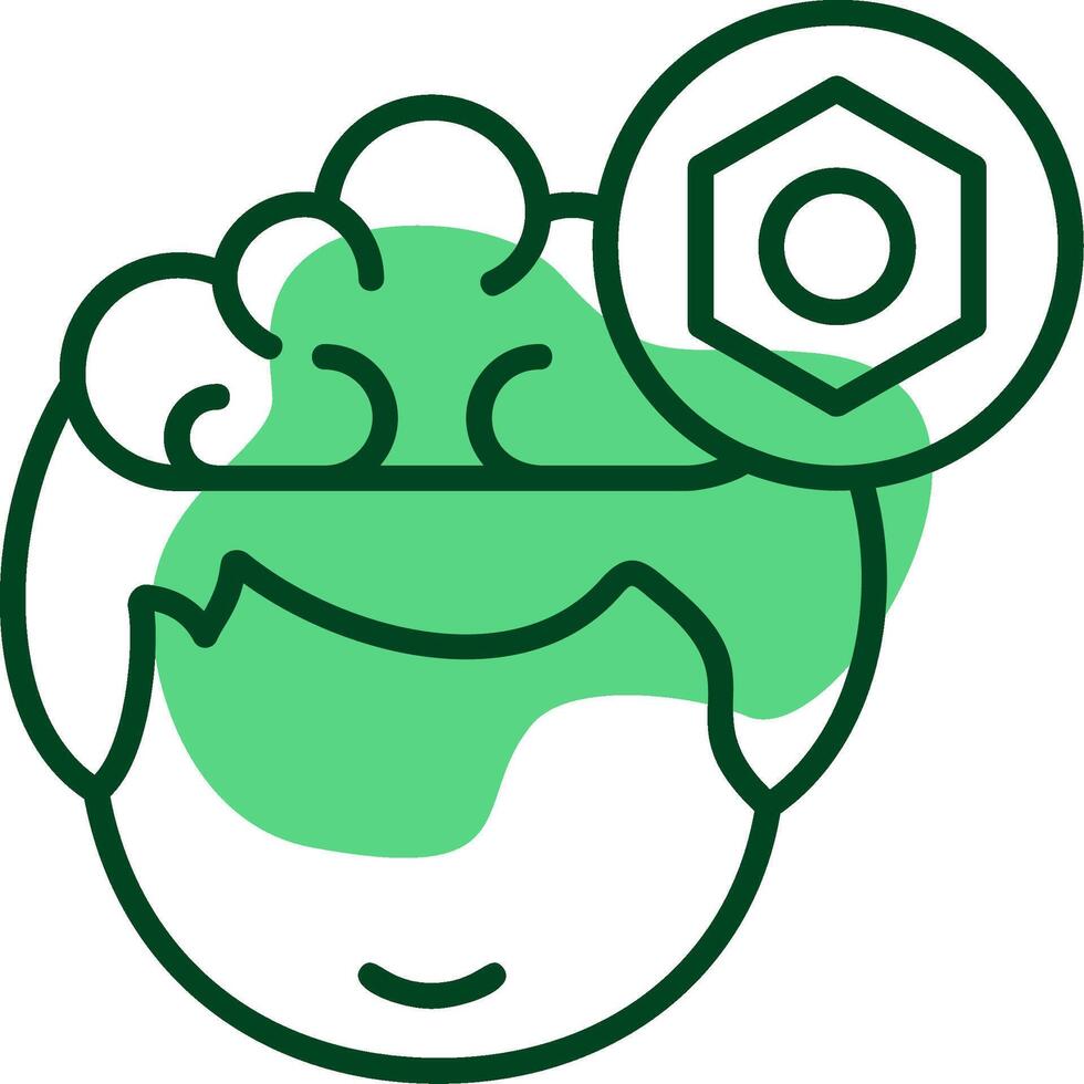 Setting Outline Style Icon vector
